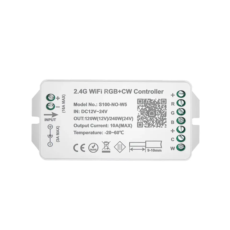 WIFI RGB+CCT LED ΔΕΚΤΗΣ DC12-24V 10A