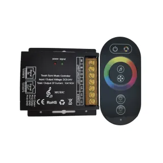 ΣΕΤ ΤHΛΕΚΟΝΤΡΟΛ+ΔΕΚΤΗΣ RGB DC5-24V 10Α ΜΕ ΜΙΚΡΟΦΩΝΟ