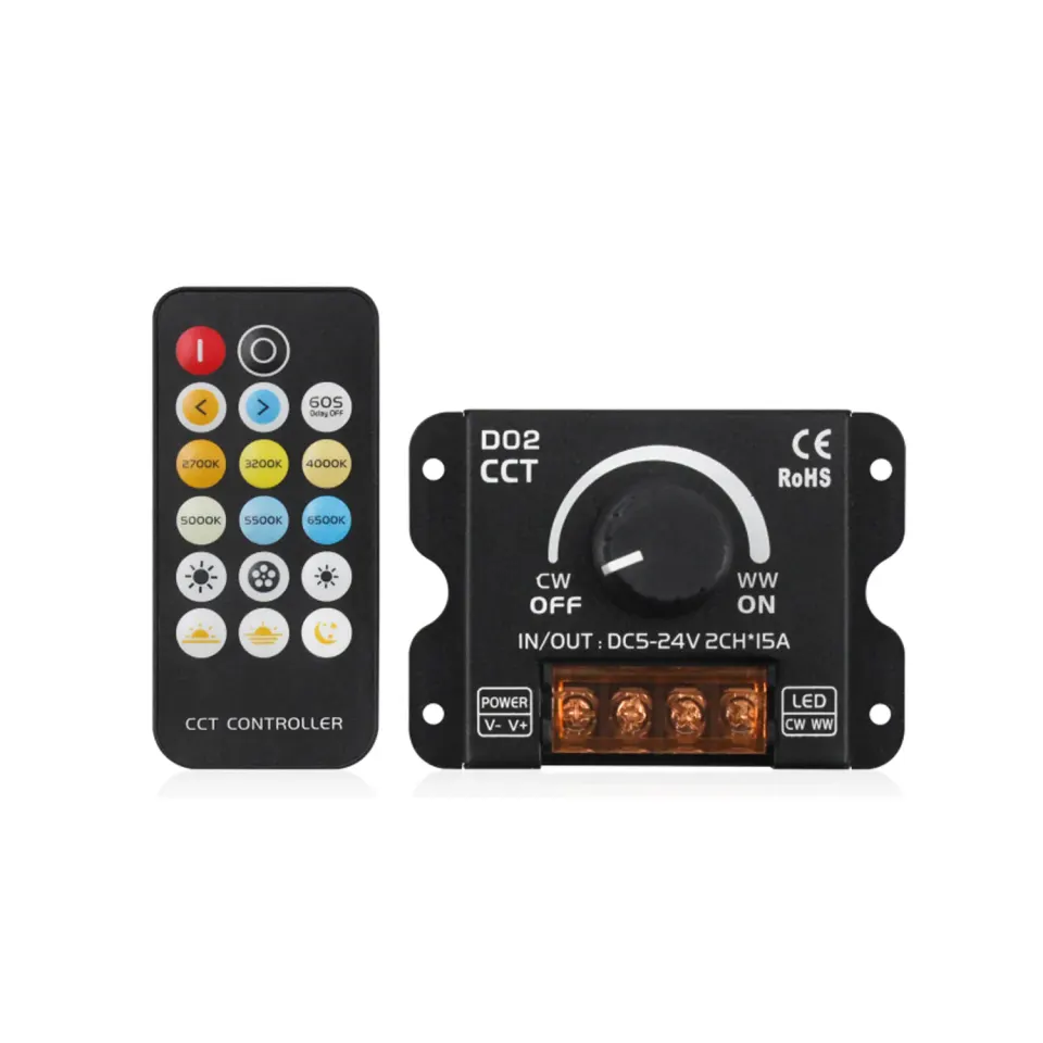 ΣΕΤ ΤΗΛΕΚΟΝΤΡΟΛ+ΔΕΚΤΗΣ ΡΟΟΣΤΑΤΗΣ CCT DC5-24V 30A ΜΕΤΑΛΛΙΚΟΣ 17 ΠΛΗΚΤΡΩΝ