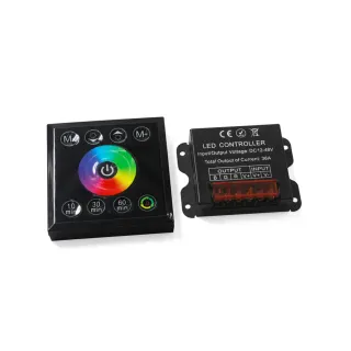WIFI/RF ΣΕΤ ΠΑΝΕΛ+ΔΕΚΤΗΣ RGB DC12-48V 36A ΜΕΤΑΛΛΙΚΟΣ